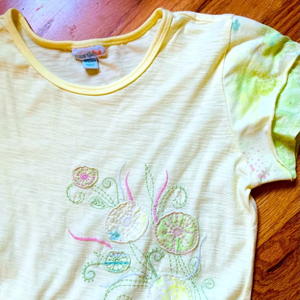 Naartjie NWOT XXXXL size 10 - girls - dress +leggings - yellow and light green
